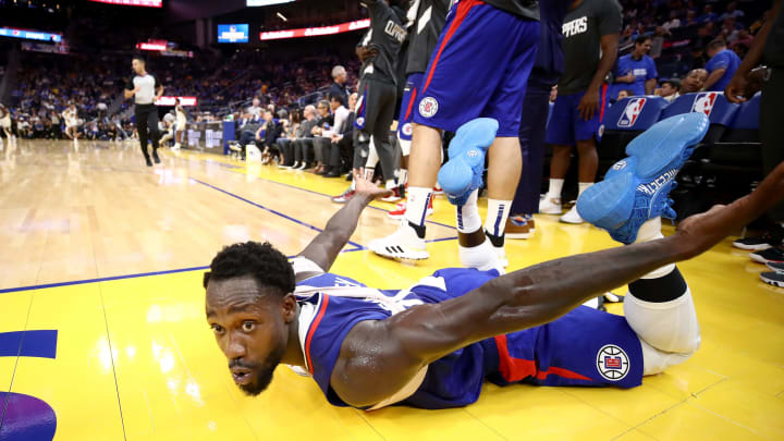 SAN FRANCISCO, CALIFORNIA – OCTOBER 24: Patrick Beverley #21 of the LA Clippers reacts after the Clippers made a dunk against the Golden State Warriors at Chase Center on October 24, 2019 in San Francisco, California. NOTE TO USER: User expressly acknowledges and agrees that, by downloading and or using this photograph, User is consenting to the terms and conditions of the Getty Images License Agreement. (Photo by Ezra Shaw/Getty Images)