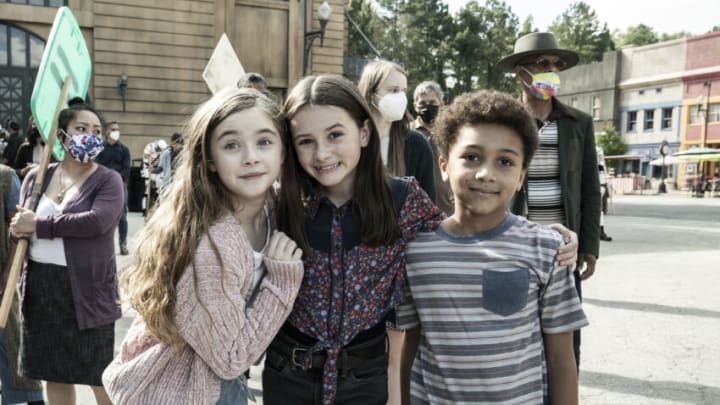 BTS, Annabelle Holloway as Gracie, Cailey Fleming as Judith, Anthony Azor as RJ - The Walking Dead _ Season 11, Episode 16 - Photo Credit: Jace Downs/AMC