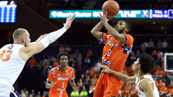 CHARLOTTESVILLE, VA – DECEMBER 03: Martez Cameron #2 of the Morgan State Bears (Photo by Ryan M. Kelly/Getty Images)
