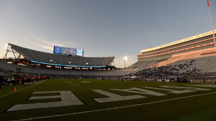 STATE COLLEGE, PA - NOVEMBER 07: The Maryland Terrapins play against the Penn State Nittany Lions at Beaver Stadium on November 7, 2020 in State College, Pennsylvania. (Photo by G Fiume/Maryland Terrapins/Getty Images)
