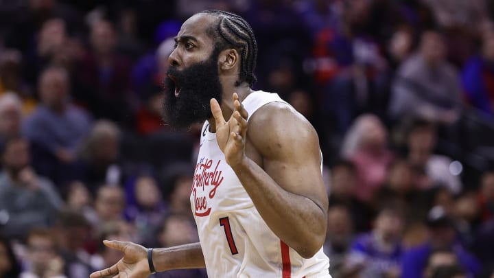 James Harden, 76ers (Photo by Tim Nwachukwu/Getty Images)