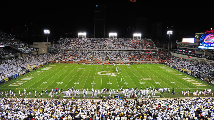 ATLANTA, GA – OCTOBER 4: A general view of Bobby Dodd Stadium during the game between the Georgia Tech Yellow and the Miami Hurricanes on October 4, 2014 in Atlanta, Georgia. (Photo by Scott Cunningham/Getty Images)