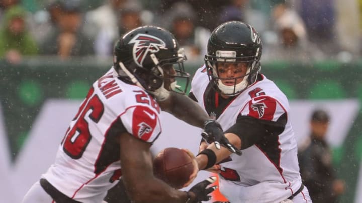 EAST RUTHERFORD, NJ - OCTOBER 29: Quarterback Matt Ryan