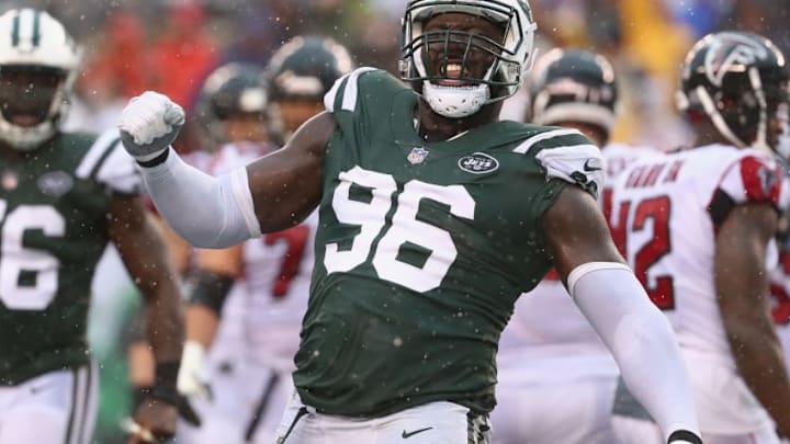EAST RUTHERFORD, NJ - OCTOBER 29: Defensive end Muhammad Wilkerson