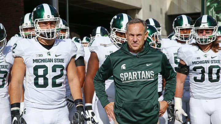 CHAMPAIGN, IL – NOVEMBER 05: Head coach Mark Dantonio of the Michigan State Spartans is seen before the game against the Illinois Fighting Illini at Memorial Stadium on November 5, 2016 in Champaign, Illinois. (Photo by Michael Hickey/Getty Images)