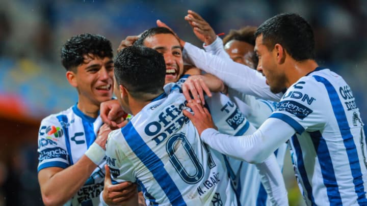 First-place Pachuca tops the Liga MX in scoring this season, celebrating a goal 17 times through eight games. (Photo by Manuel Velasquez/Getty Images)