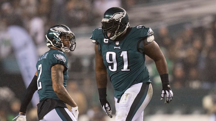 Darius Slay #2, Fletcher Cox #91, Philadelphia Eagles