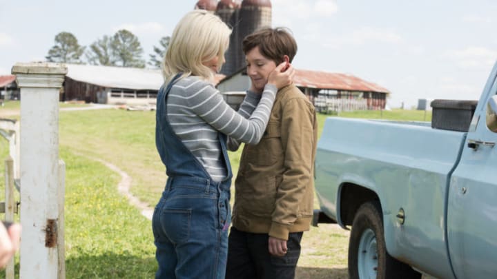 Tori Breyer (Elizabeth Banks) with Brandon Breyer (Jackson A. Dunn) in Screen Gems' BRIGHTBURN.