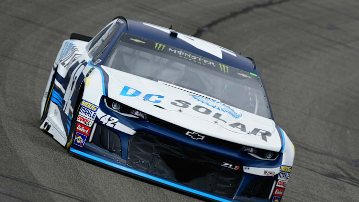 FONTANA, CA – MARCH 16: Kyle Larson, driver of the #42 DC Solar Chevrolet (Photo by Robert Laberge/Getty Images)