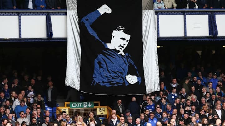 LIVERPOOL, ENGLAND - APRIL 15: A Ross Barkley of Everton (not pictured) banner is seen during the Premier League match between Everton and Burnley at Goodison Park on April 15, 2017 in Liverpool, England. (Photo by Jan Kruger/Getty Images) LIVERPOOL, ENGLAND - APRIL 15: A Ross Barkley of Everton (not pictured) banner is seen during the Premier League match between Everton and Burnley at Goodison Park on April 15, 2017 in Liverpool, England. (Photo by Jan Kruger/Getty Images)