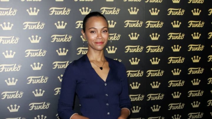 HOLLYWOOD, CALIFORNIA - NOVEMBER 07: Zoe Saldana attends the grand opening of Funko Hollywood at Funko Hollywood Store on November 07, 2019 in Hollywood, California. (Photo by Tibrina Hobson/Getty Images)