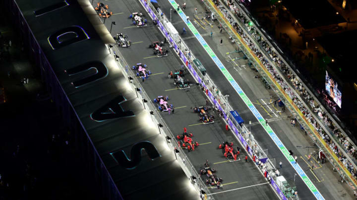 F1 formation lap. (Clive Mason/Getty Images)