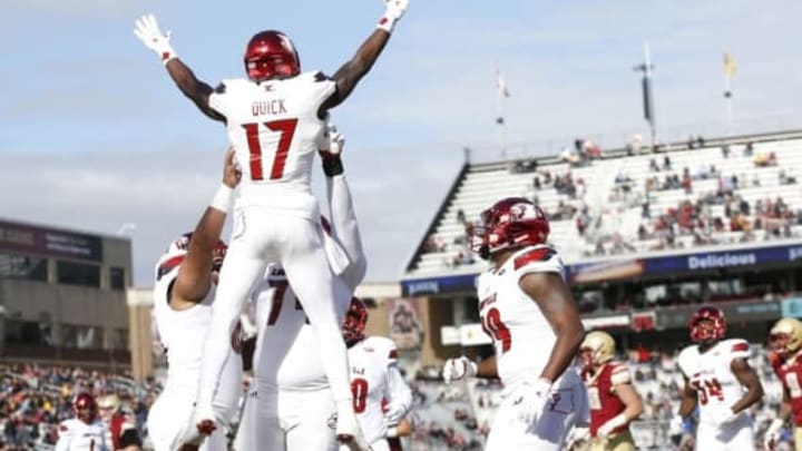 Louisville Cardinals wide receiver James Quick (17). Mandatory Credit: Greg M. Cooper-USA TODAY Sports