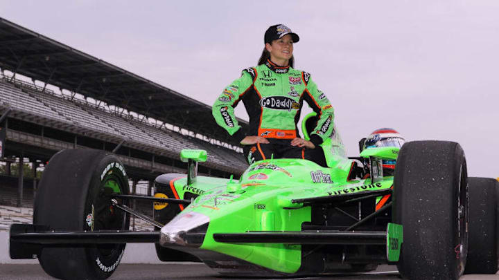 INDIANAPOLIS, IN - MAY 21: Danica Patrick, driver of the #7 Team GoDaddy Dallara Honda (Photo by Jamie Squire/Getty Images)