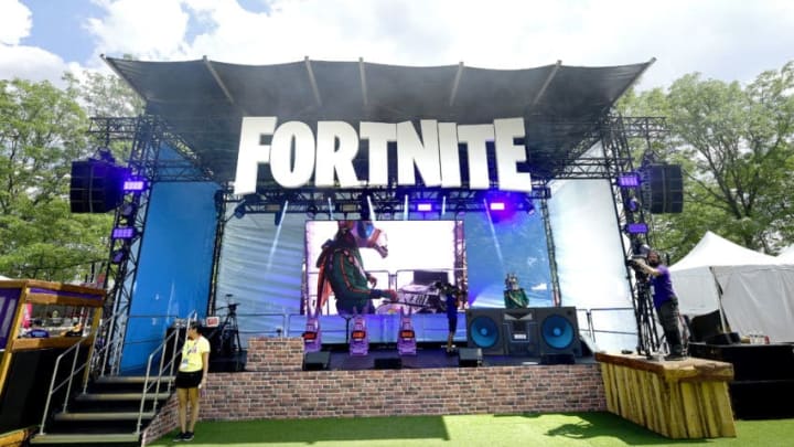 NEW YORK, NEW YORK - JULY 25: A view of the Fan Festival Stage during previews ahead of the 2019 Fortnite World Cup on July 25, 2019 in New York City. (Photo by Steven Ryan/Getty Images)