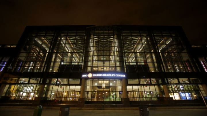 MILWAUKEE, WI - NOVEMBER 2: Exterior View of the Bradley Center after the game between the Toronto Raptors and the Milwaukee Bucks on November 2, 2013 in Milwaukee, Wisconsin. NOTE TO USER: User expressly acknowledges and agrees that, by downloading and or using this photograph, User is consenting to the terms and conditions of the Getty Images License Agreement. (Photo by Mike McGinnis/Getty Images)