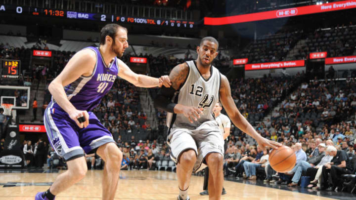 SAN ANTONIO, TX - MARCH 19: LaMarcus Aldridge
