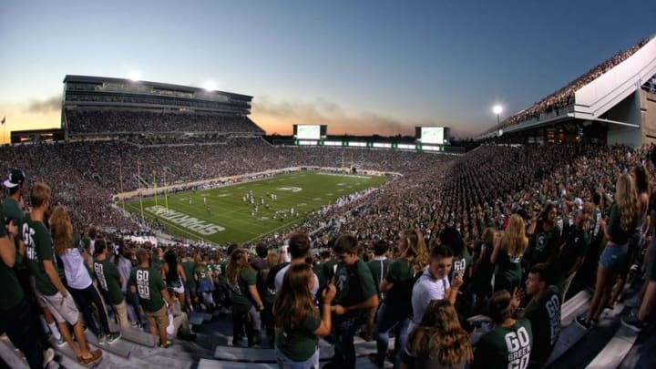 Sep 2, 2016; East Lansing, MI, USA; A general view of Spartan Stadium during the first half of a game between the Michigan State Spartans and the Furman Paladins at Spartan Stadium. Mandatory Credit: Mike Carter-USA TODAY Sports