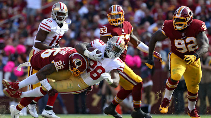 LANDOVER, MD - OCTOBER 15: Running back Carlos Hyde