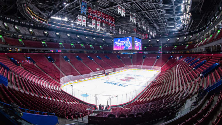 MONTREAL, QC - APRIL 20: General view of the Bell Centre prior to Game Five of the Eastern Conference First Round during the 2017 NHL Stanley Cup Playoffs between the Montreal Canadiens and the New York Rangers at the Bell Centre on April 20, 2017 in Montreal, Quebec, Canada. (Photo by Minas Panagiotakis/Getty Images)
