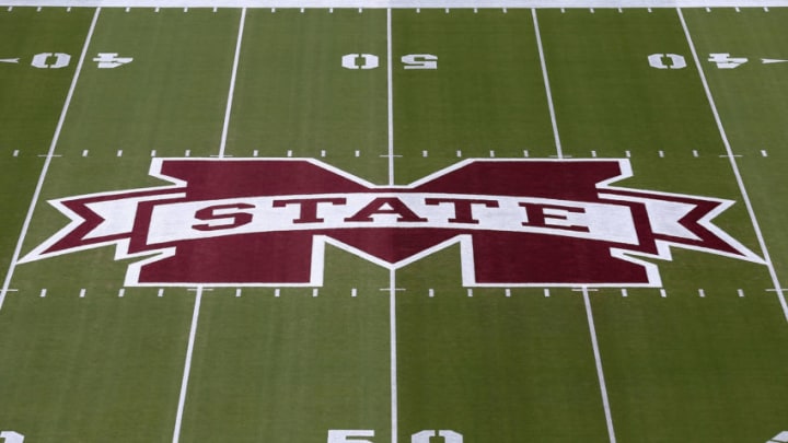 STARKVILLE, MS - SEPTEMBER 29: The Mississippi State Bulldogs logo is seen before a game against the Florida Gators at Davis Wade Stadium on September 29, 2018 in Starkville, Mississippi. (Photo by Jonathan Bachman/Getty Images)