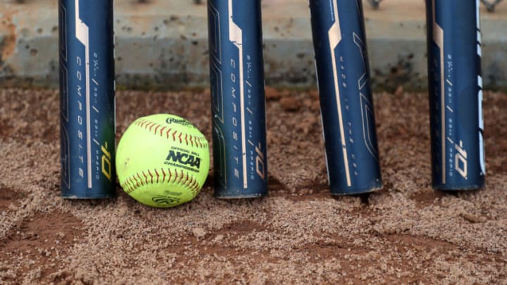 NCAA Softball and bats (Photo by Andy Mead/ISI Photos/Getty Images)