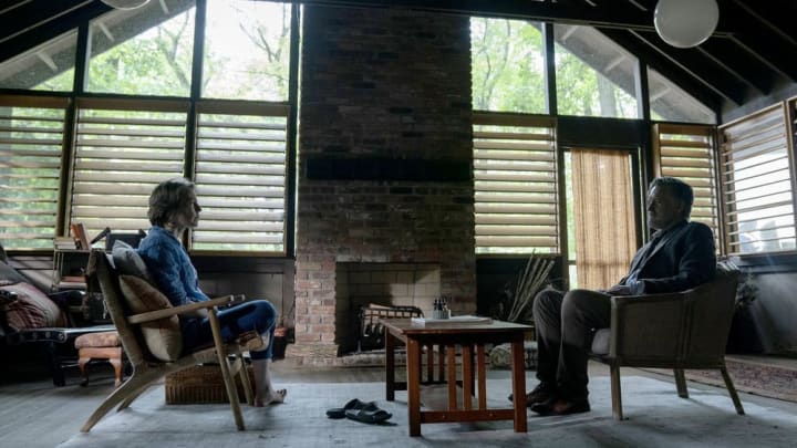 THE SINNER — “Part VI” Episode 206 — Pictured: (l-r) Carrie Coon as Vera Walker, Bill Pullman as Detective Lt. Harry Ambrose — (Photo by: Peter Kramer/USA Network)