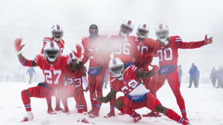 ORCHARD PARK, NY - DECEMBER 10: Buffalo Bills players pose for a picture before a game against the Indianapolis Colts on December 10, 2017 at New Era Field in Orchard Park, New York. (Photo by Bryan Bennett/Getty Images)