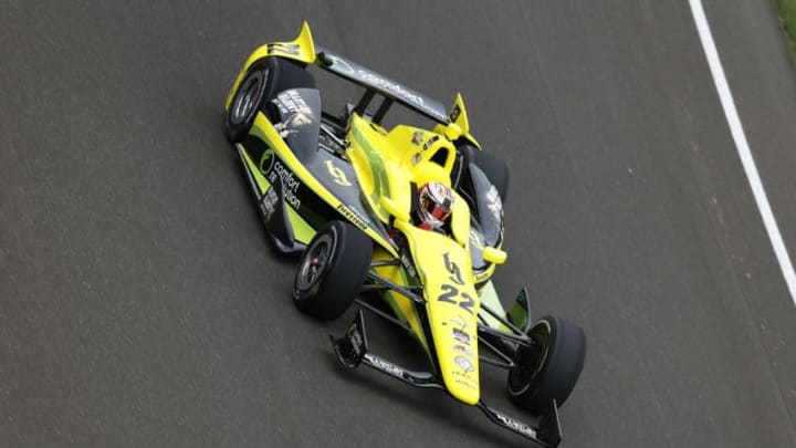 INDIANAPOLIS, IN - MAY 5: Indy Car driver Sage Karam practices on track during a rookie orientation for the May 25 Indianapolis 500 mile race at Indianapolis Motor Speedway on May 5, 2014 in Indianapolis, Indiana. (Photo by Joe Robbins/Getty Images)