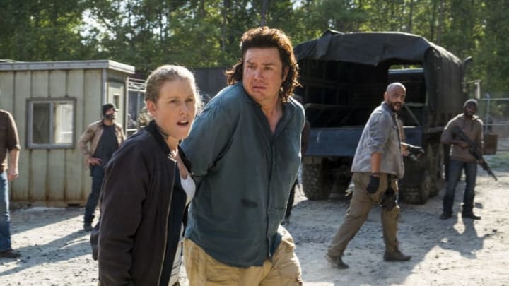 Josh McDermitt as Dr. Eugene Porter, Lindsley Register as Laura - The Walking Dead _ Season 7, Episode 11 - Photo Credit: Gene Page/AMC