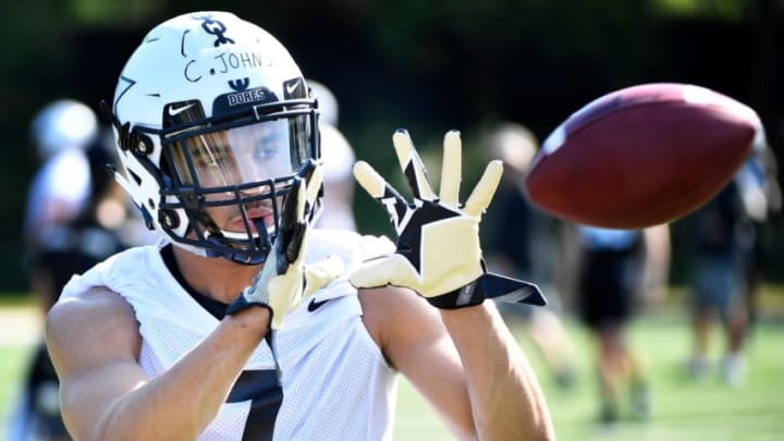 Cam Johnson (7) WR 6'0" 190 (Redshirt Freshman) Brentwood, Tenn. (Brentwood Academy)As Vandy Fball Practice 04