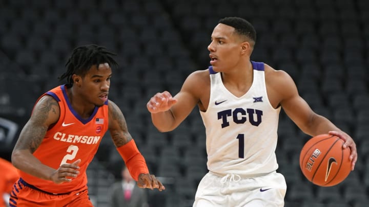 LAS VEGAS, NEVADA – NOVEMBER 24: Desmond Bane #1 of the TCU Horned Frogs. (Photo by Ethan Miller/Getty Images)