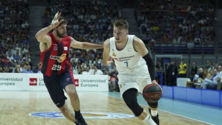 LUKA DONCIC of Real Madrid during the second game of the finals of the ACB League, game between Real Madrid and Kirolbet Baskonia at Wizink Center on June 15, 2018 in Madrid, Spain. (Photo by Oscar Gonzalez/NurPhoto via Getty Images)