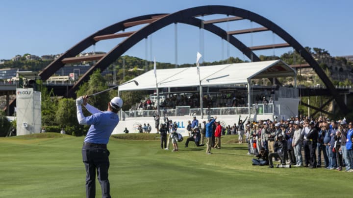 Mar 31, 2019; Austin, TX, USA; Kevin Kisner plays from the fairway on the 12th hole during the final round of the WGC - Dell Technologies Match Play golf tournament at Austin Country Club. Mandatory Credit: Stephen Spillman-USA TODAY Sports