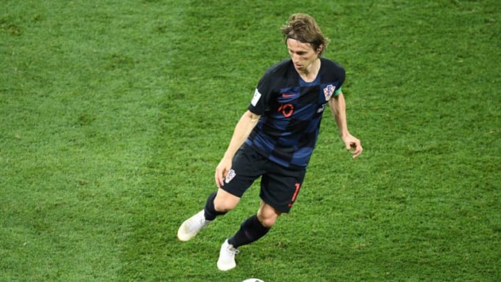 Croatia's midfielder Luka Modric controls the ball during the Russia 2018 World Cup Group D football match between Iceland and Croatia at the Rostov Arena in Rostov-On-Don on June 26, 2018. (Photo by Khaled DESOUKI / AFP) / RESTRICTED TO EDITORIAL USE - NO MOBILE PUSH ALERTS/DOWNLOADS (Photo credit should read KHALED DESOUKI/AFP/Getty Images)