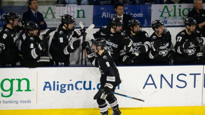 Patrick Moynihan #9 of Providence College Friars (Photo by Richard T Gagnon/Getty Images)