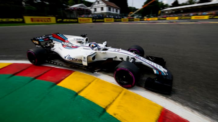 SPA, BELGIUM - AUGUST 26: Felipe Massa of Brazil driving the (19) Williams Martini Racing Williams FW40 Mercedes on track during qualifying for the Formula One Grand Prix of Belgium at Circuit de Spa-Francorchamps on August 26, 2017 in Spa, Belgium. (Photo by Mark Thompson/Getty Images)