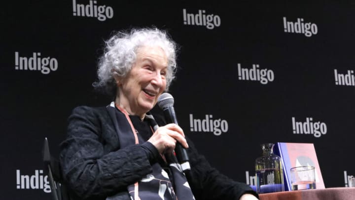 TORONTO, ONTARIO - NOVEMBER 08: Margaret Atwood speaks during "Life, On Purpose with Margaret Atwood" at Indigo Bay & Bloor on November 08, 2022 in Toronto, Ontario. (Photo by Jeremy Chan/Getty Images)