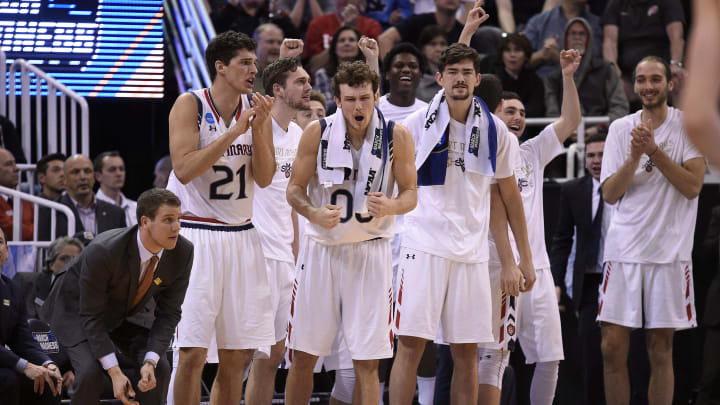 March 16, 2017; Salt Lake City, UT, USA; Saint Mary’s Gaels bench reacts against the Virginia Commonwealth Rams during the second half of the first round of the NCAA tournament at Vivint Smart Home Arena. Mandatory Credit: Kelvin Kuo-USA TODAY Sports