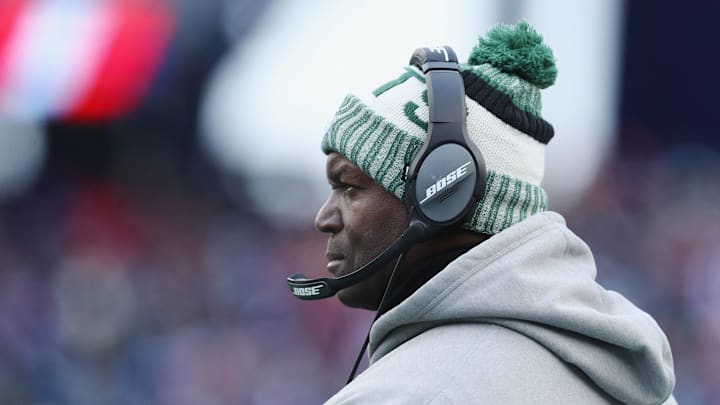 FOXBORO, MA – DECEMBER 31: Head coach Todd Bowles of the New York Jets (Photo by Maddie Meyer/Getty Images)