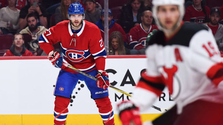 MONTREAL, QC - APRIL 01: Look on Montreal Canadiens Winger Alex Galchenyuk (27) during the New Jersey Devils versus the Montreal Canadiens game on April 1, 2018, at Bell Centre in Montreal, QC (Photo by David Kirouac/Icon Sportswire via Getty Images) MONTREAL, QC - APRIL 01: Look on Montreal Canadiens Winger Alex Galchenyuk (27) during the New Jersey Devils versus the Montreal Canadiens game on April 1, 2018, at Bell Centre in Montreal, QC (Photo by David Kirouac/Icon Sportswire via Getty Images)