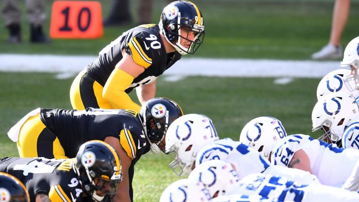 PITTSBURGH, PA – DECEMBER 27: T.J. Watt #90 of the Pittsburgh Steelers in action during the game against the Indianapolis Colts at Heinz Field on December 27, 2020 in Pittsburgh, Pennsylvania. (Photo by Joe Sargent/Getty Images)