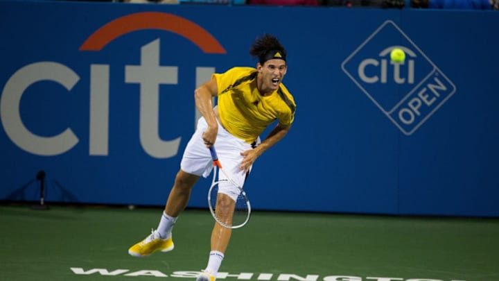 WASHINGTON, DC - AUGUST 01: Dominic Thiem of Austria competes against Henri Laaksonen of Switzerland at William H.G. FitzGerald Tennis Center on August 1, 2017 in Washington, DC. (Photo by Tasos Katopodis/Getty Images)