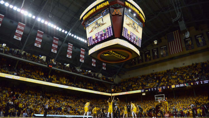 MINNEAPOLIS, MN – NOVEMBER 29: The Minnesota Golden Gophers tip-off. (Photo by Hannah Foslien/Getty Images)