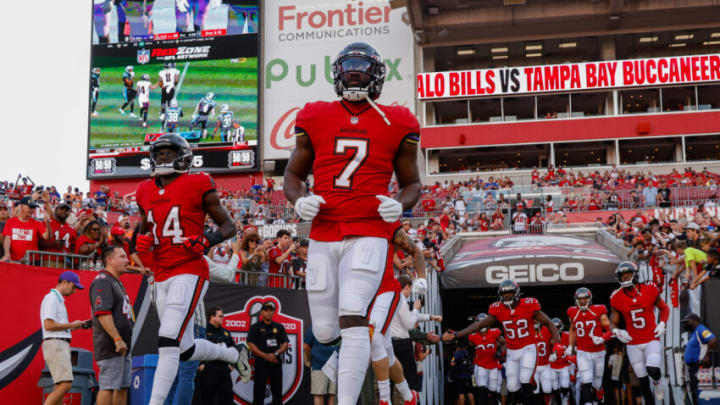 Leonard Fournette, Chris Godwin, Tampa Bay Buccaneers Mandatory Credit: Nathan Ray Seebeck-USA TODAY Sports