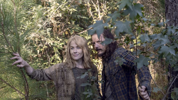 Caroline Duncan as Hilde, Brian Sheppard as Miles - The Walking Dead _ Season 9, Episode 15 - Photo Credit: Gene Page/AMC