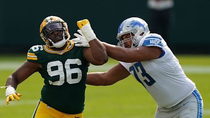 Green Bay Packers defensive lineman Kingsley Keke (Photo by Stacy Revere/Getty Images)