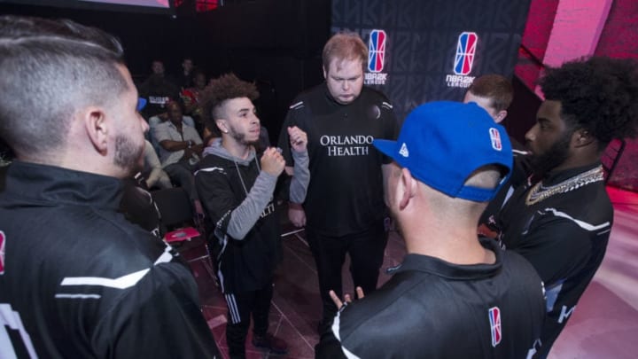 LONG ISLAND CITY, NY - AUGUST 11: The Magic Gaming huddle before the game against Cavs Legion Gaming Club during Week 12 of the NBA 2K League on August 11, 2018 at the NBA 2K Studio in Long Island City, New York. NOTE TO USER: User expressly acknowledges and agrees that, by downloading and/or using this photograph, user is consenting to the terms and conditions of the Getty Images License Agreement. Mandatory Copyright Notice: Copyright 2018 NBAE (Photo by Michelle Farsi/NBAE via Getty Images)