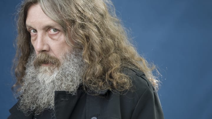 Acclaimed English comic book writer Alan Moore, pictured at the Edinburgh International Book Festival where he talked about his latest work. The three-week event is the world’s biggest literary festival and is held during the annual Edinburgh Festival. The 2010 event featured talks and presentations by more than 500 authors from around the world. (Photo by Colin McPherson/Corbis via Getty Images)