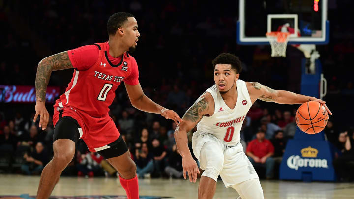 NEW YORK, NEW YORK – DECEMBER 10: Lamarr Kimble #0 of the Louisville Cardinals.  (Photo by Emilee Chinn/Getty Images)